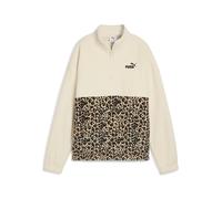 PUMA Sweat-Shirt à col Rond décontracté Ess Graphic Animal avec Demi-Fermeture éclair pour Fille (1 pièce)
