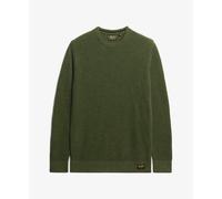 Superdry Pull ras du cou en maille texturée Homme Vert 2XL