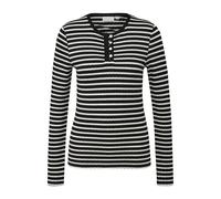 Pull rayÃ© avec patte de boutonnage femme COMMA Bleu 38