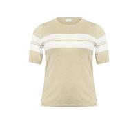 Pull rayÃ© manches courtes femme KAFFE Curve Lizzy Beige L
