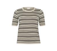 Pull rayÃ© manches courtes femme KAFFE Curve Lizzy Beige XL