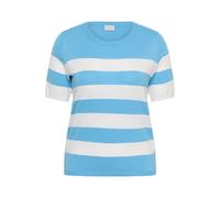 KAFFE CURVE Pull-over 'KClizzy' azur / blanc naturel, Taille M