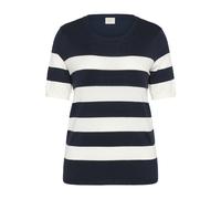 Pull rayÃ© manches courtes femme KAFFE Curve Lizzy Bleu XL