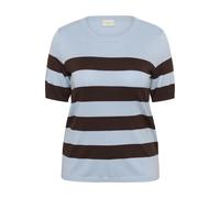 Pull rayÃ© manches courtes femme KAFFE Curve Lizzy Bleu XL