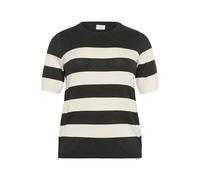 Pull rayÃ© manches courtes femme KAFFE Curve Lizzy Gris M