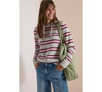 Pull rayé à manches longues et capuche