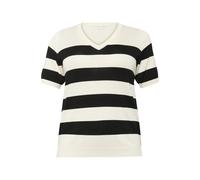 Pull rayé col V femme KAFFE Curve Lizzy Gris M