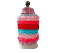 Pull rayé for Chien à col Montant, vêtements d'hiver Chauds for Chiots de Petite et Moyenne Taille, Sweat-Shirt tricoté, Manteau d'hiver(XS(Old))