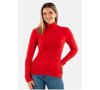 Morgan Femme Pull Manche Longue Col Roulé Mentos Sweater, Rubis, L EU