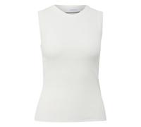 Pull sans manches en maille cÃŽtelÃ©e mÃ©langÃ©e coupe slim fit femme COMMA Blanc 44