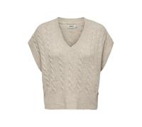 Only Pull sans manches ONLMELODY en maille Noos flocons d'avoine mélange L Femme