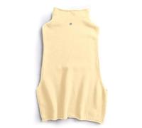 Pull sans manches pour femme - Grande taille - Col roulé - Style habillé - Décontracté - Vêtement d'extérieur en tricot confortable et doux - Col haut, beige, XXL