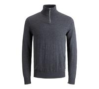 Pull semi-zippé en maille Jack & Jones Emil Gris L