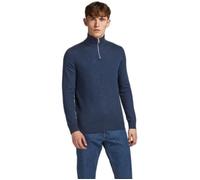 Pull semi-zippé en maille Jack & Jones Emil - navy blazer L