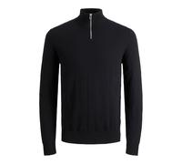 Pull semi-zippé en maille Jack & Jones Emil Noir XS