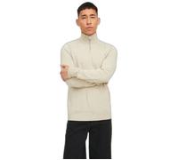 Pull semi-zippé en maille Jack & Jones Emil - oatmeal - 2XL S