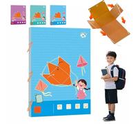 Pull String 3D Geometry Learning Book,3D Geometry Learning Book with 9/12/15 Solids Geometric Models,Teach Volume & Surface Area Formulas,Safe Braided Rope Design,Enhance Geometric (15model)