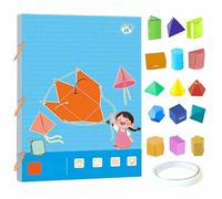 Pull String 3D Geometry Learning Book,Beginners Solids Geometric Models with Braided Rope Design,Teach Volume & Surface Area Formulas,Folding Geometric Shape Toy For Kids Ages 5-12(15)