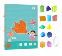 Pull String 3D Geometry Learning Book,Beginners Solids Geometric Models with Braided Rope Design,Teach Volume & Surface Area Formulas,Folding Geometric Shape Toy For Kids Ages 5-12(12)