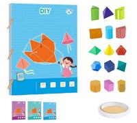 Pull String 3D Geometry Learning Book, Geometric Shapes Interactive Pull-String Model Workbook Learning Kit, Safe Braided Rope Design Learning Book, Beginner Math Geometry Education Book (15-model)