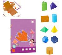Pull String 3D Geometry Learning Book,Geometric Shapes Pull-String Model Book,Safe Braided Rope Design,Teach Volume & Surface Area Formulas,Geometry for Beginners (9 Models)