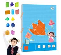 Pull String 3D Geometry Learning Book - Géométrie pour débutants avec modèles géométriques pour corps de 9/12/15 - Apporte aux enfants âgés de 5 à 12 ans des formules de volume et de surface (modèle
