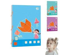 Pull String 3D Geometry Learning Book, Geometry for Beginners with 9/12/15 Solids Geometric Models, Braided Rope Design, Folding Geometric Shape Learning Toy for Kids Ages 4-12 (15 Geometric Models)