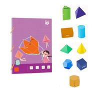 Pull String 3D Geometry Learning Book, Geometry for Beginners with 9/12/15 Solids Geometric Models, Safe Braided Rope Design, Enhance Geometric Understanding, Educational Interactive Toy (9-model)