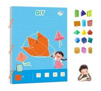 Pull String 3D Geometry Learning Book,Geometry for Beginners with 9/12/15 Solids Geometric Models, Safe Braided Rope Design, Enhance Geometric Understanding, Educational Interactive Toy-15-model