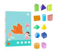 Pull String 3D Geometry Learning Book, Geometry for Beginners with 9/12/15 Solids Geometric Models, Safe Braided Rope Design, Enhance Geometric Understanding, Educational Interactive Toy (12-model)