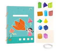 Pull String 3D Geometry Learning Book, Geometry Play, Learning Kit with Pop-Up Models, with 9/12/15 Solids Geometric Models with Safe Braided Rope Design (12PCS)