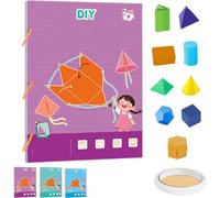 Pull String 3D Geometry Learning Book, Interactive Pull-String Geometry Learning Kit with 9/12/15 Solids Geometric Models with Safe Braided Rope Design (9-Model)