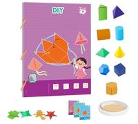 Pull String 3D Geometry Learning Book, Koyoata Pull String 3D Geometry Learning Book for Beginners with 9/12/15 Solids, DIY Solid Geometrys Books (9-Model)