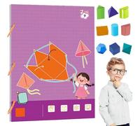 Pull String 3d Geometry Learning Book, Livre D'Apprentissage De La GéOméTrie 3d à Tirer, Livre éDucatif Pour Apprendre La GéOméTrie En 3d Avec Ficelle à Tirer, Pour Enfants PréScolaires. (9 formes)