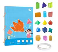 Pull String 3D Geometry Learning Book, Livre éducatif pour apprendre la géométrie, Classe pour l’Apprentissage des Formes et des volumes, comprend les modèles 9/12/15