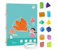 Pull String 3D Geometry Learning Book, Livre éducatif pour apprendre la géométrie, Classe pour l’Apprentissage des Formes et des volumes, comprend les modèles 9/12/15