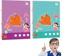 Pull String 3d Geometry Learning Book,Livre éducatif Pour Apprendre La Géométrie En 3d Avec Ficelle à Tirer,Safe Braided Rope Design,Enhance Geometric Understanding (9 Model+12 Model)