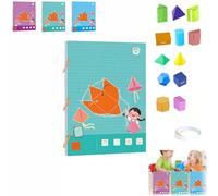 Pull String 3D Geometry Learning Book,Livre éducatif pour apprendre la géométrie en 3D avec ficelle à tirer,matériel mathématique,Classe pour l’Apprentissage des Formes et des volumes (B)