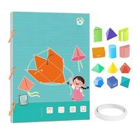 Pull String 3D Geometry Learning Book, Pull String 3D Géométrie Livre d'apprentissage de la géométrie, Formule de volume et de surface, Jouet éducatif pour enfants (B)