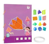 Pull String 3D Geometry Learning Book, Pull String 3D Géométrie Livre d'apprentissage de la géométrie, Formules de volume et de surface, Jouet éducatif pour enfants (C)