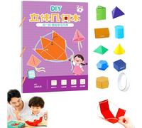 Pull String 3d Geometry Learning Book,pull The String Book,geometry for Beginners with 9/12/15 Solids Geometric Models,Teach Volume & Surface Area Formulas,For Kids Ages 5-12 (9-model)