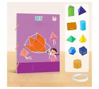 Pull String 3D Geometry Learning Book, Teach Volume & Surface Area Formulas, 9/12/15 Pop-Up Models, Safe Braided Rope Design (9-Model)
