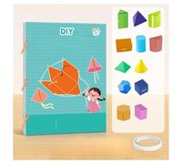 Pull String 3D Geometry Learning Book, Teach Volume & Surface Area Formulas, 9/12/15 Pop-Up Models, Safe Braided Rope Design (12-Model)