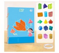 Pull String 3D Geometry Learning Book, Teach Volume & Surface Area Formulas, 9/12/15 Pop-Up Models, Safe Braided Rope Design (15-Model)