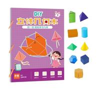 Pull String 3D Geometry - Livre d'apprentissage à la géométrie 3D - Corps de géométrie pour débutants avec modèle géométrique - Jouet éducatif pour les mathématiques - Cadeau pour garçons et filles