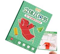 Pull String Geometry Book, 3D Shapes Learning Tool, Solid Models Guide, Interactive Teaching Aid with Pop-Up Design for School, Home, Kindergarten, Travel, Indoor, Early Education Use