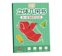 Pull String Geometry Book, PopUp Shapes Kit, Hands on Learning Tools, Interactive Teaching Aids, Visual Math for Children, Kids, Girls, Boys, Foldable Pages, Colorful Models, 11.81x8.27 inches
