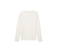 Pull structurÃ© Ã bords roulÃ©s Tom Tailor Denim Blanc XL