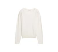 Pull structuré maille avec bords-côtes à l'ourlet femme Tom Tailor Denim Blanc S