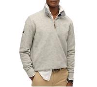 Superdry Core Pique Henley Half Zip Sweatshirt Gris S Homme